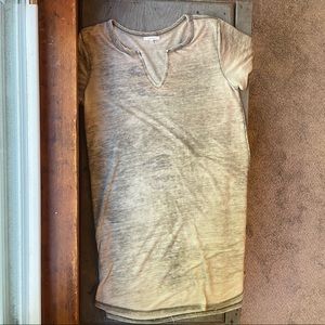 Z Supply The Camo split neck dress | size medium